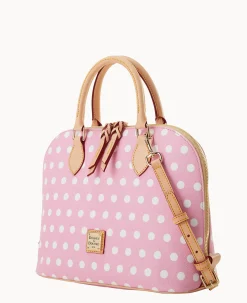 Polka Dot Zip Zip Satchel