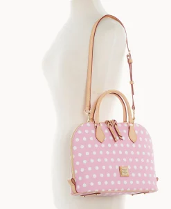 Polka Dot Zip Zip Satchel
