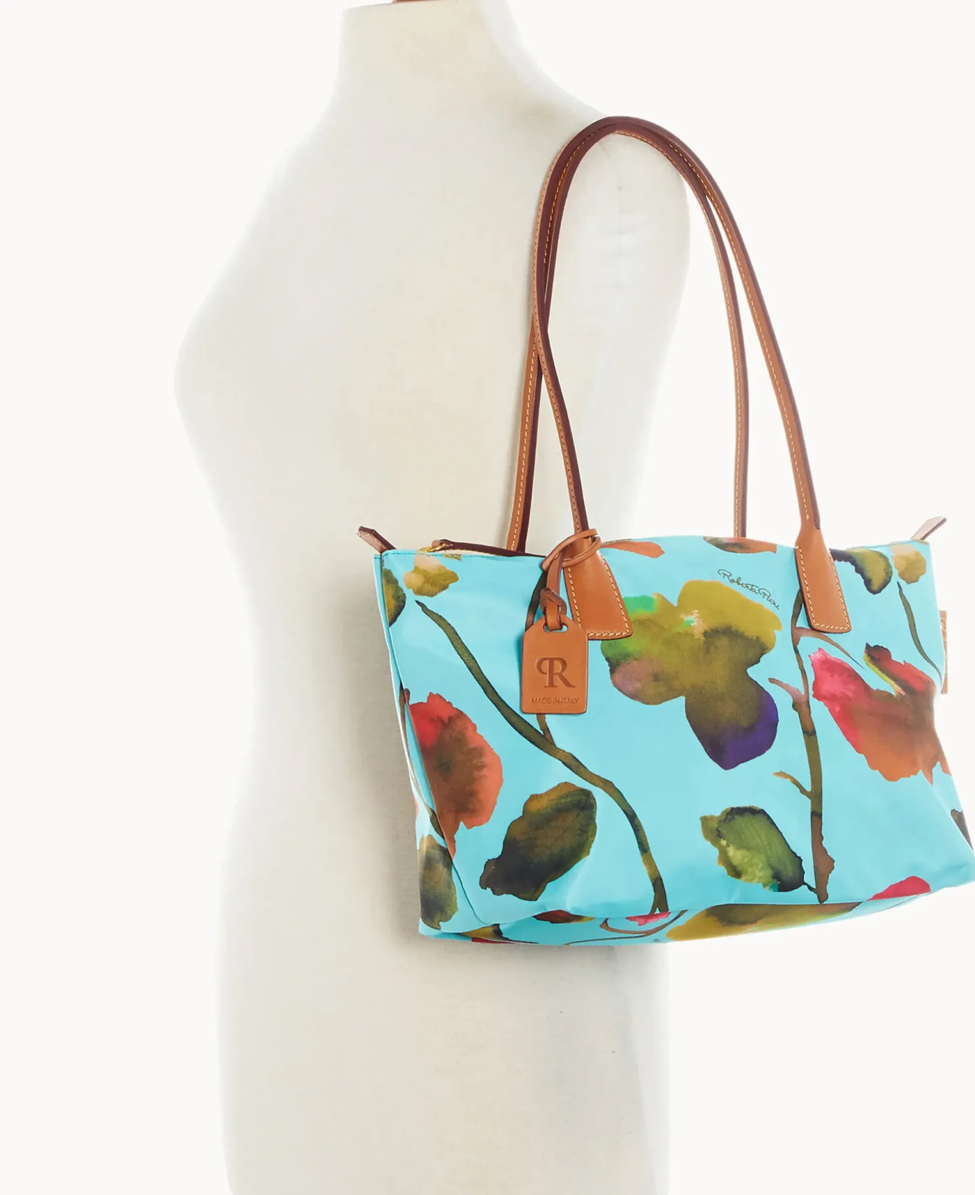 Roberta Pieri Flower Classic Sm Robertina Tote w Long Handle