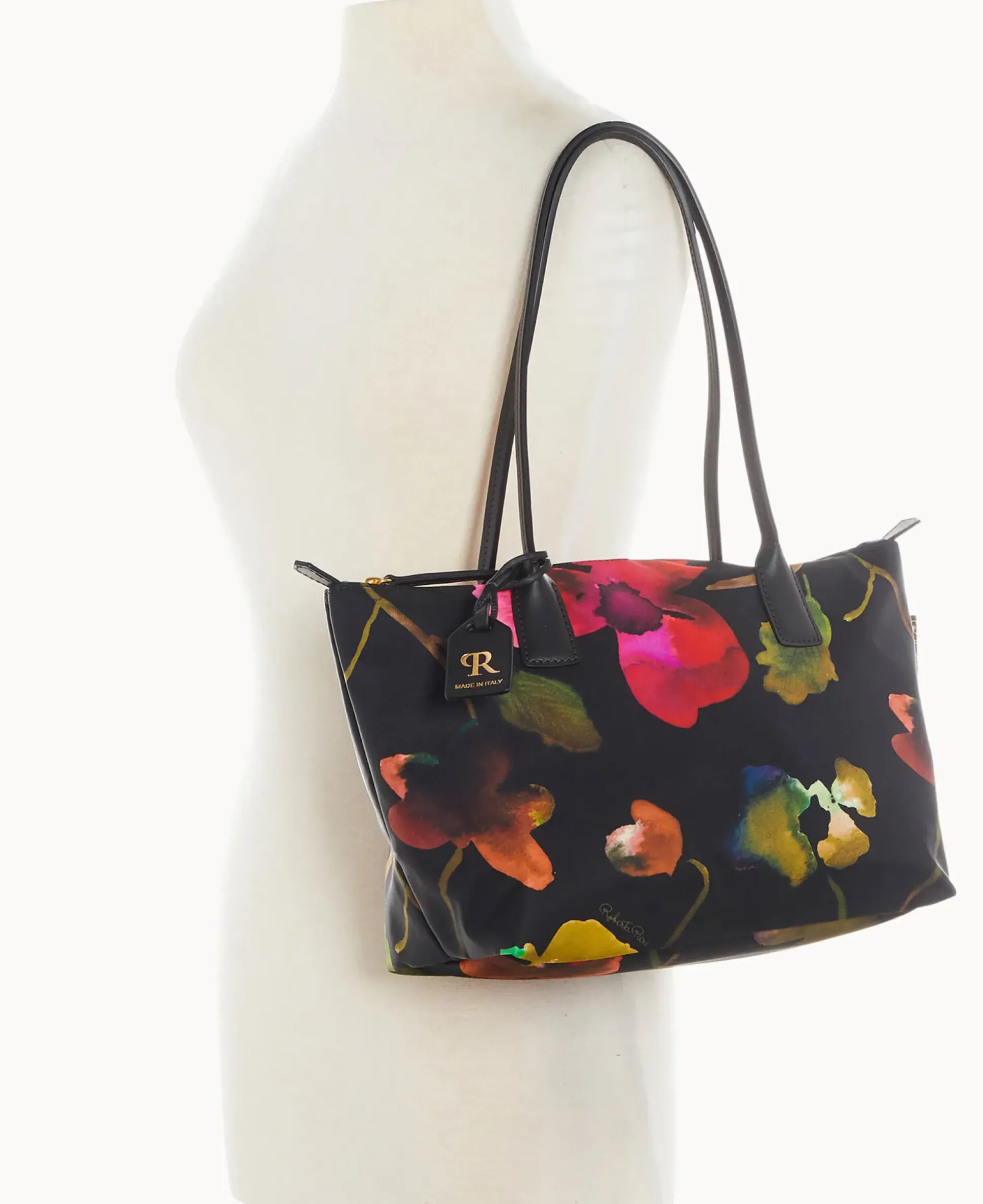 Roberta Pieri Flower Classic Sm Robertina Tote w Long Handle
