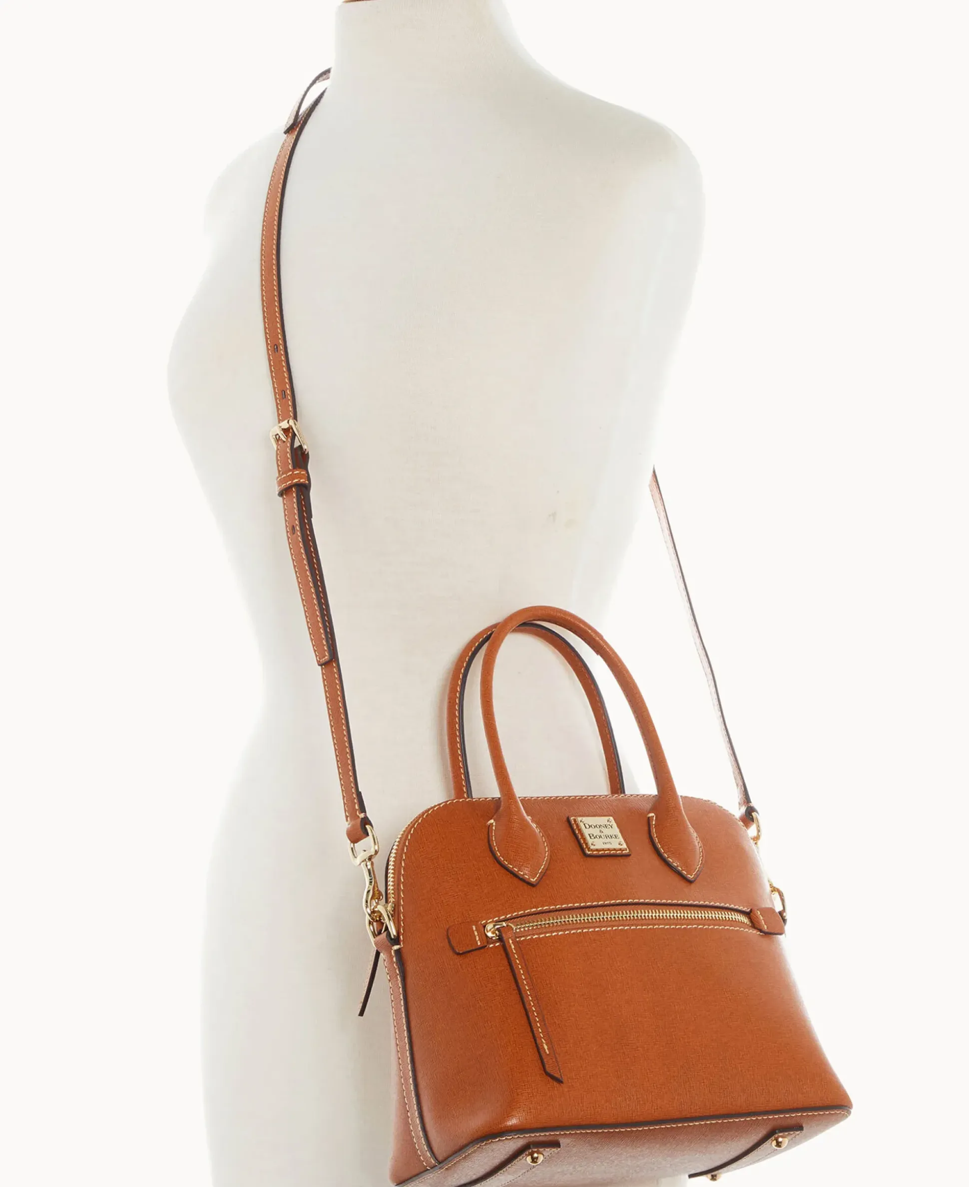 Saffiano Domed Satchel