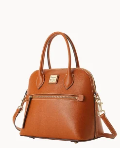 Saffiano Domed Satchel
