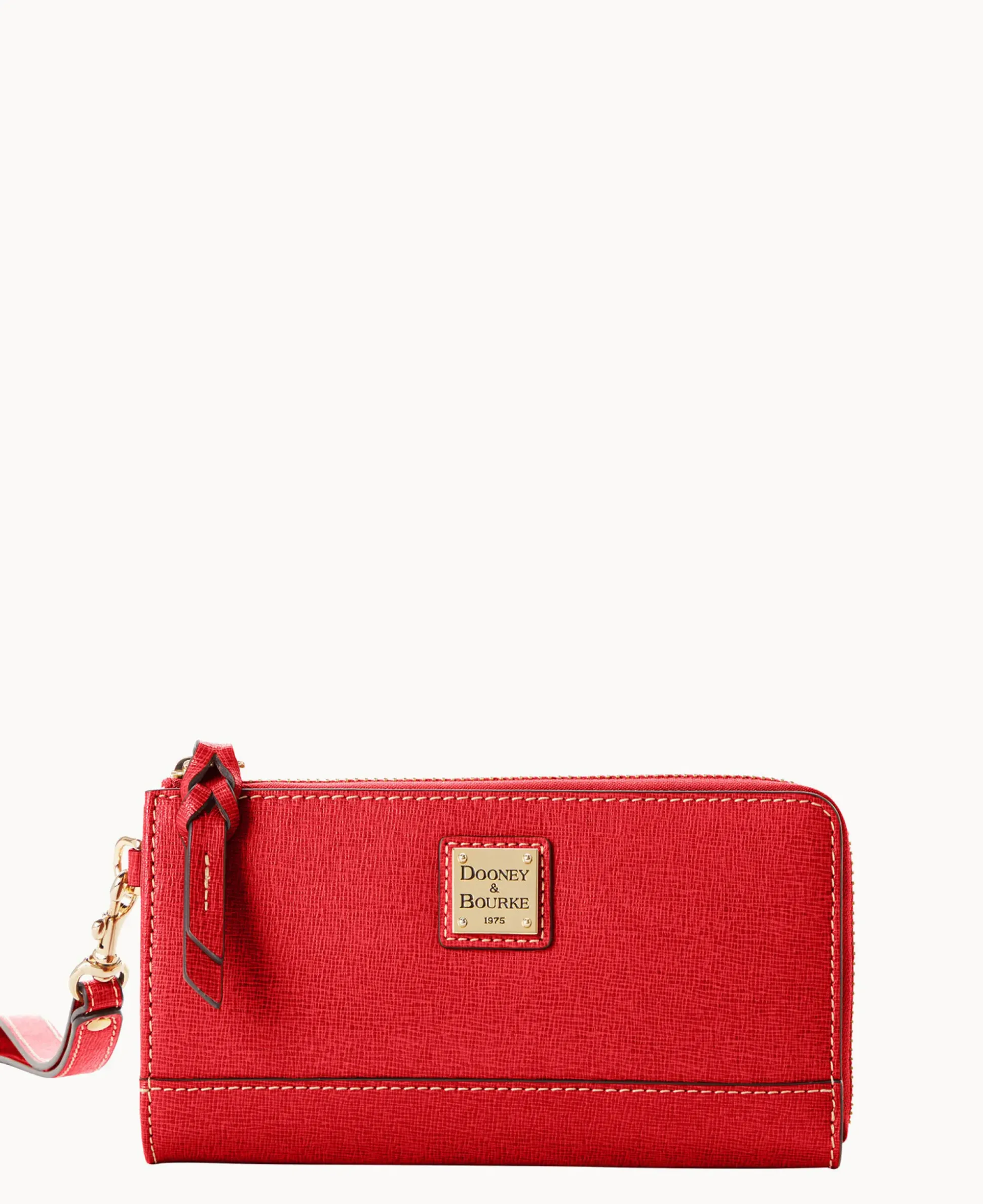 Saffiano Folded Zip Wristlet
