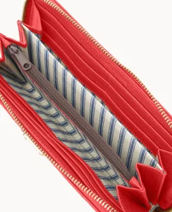 Saffiano Large Zip Around Wristlet