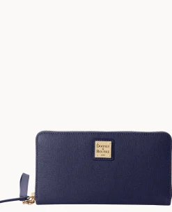 Saffiano Large Zip Around Wristlet