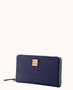 Saffiano Large Zip Around Wristlet