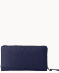 Saffiano Large Zip Around Wristlet
