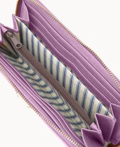Saffiano Large Zip Around Wristlet