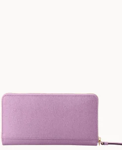 Saffiano Large Zip Around Wristlet