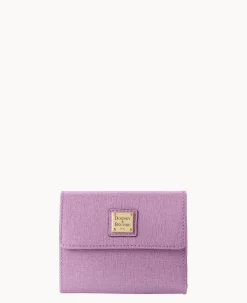 Saffiano Small Flap Credit Card Wallet