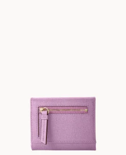 Saffiano Small Flap Credit Card Wallet