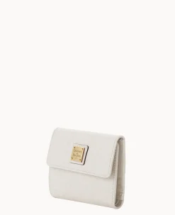 Saffiano Small Flap Credit Card Wallet