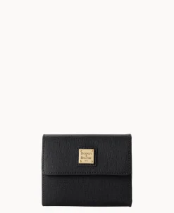 Saffiano Small Flap Credit Card Wallet