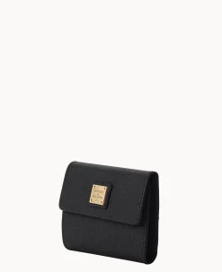 Saffiano Small Flap Credit Card Wallet