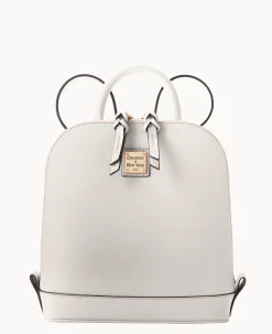 Saffiano Small Zip Pod Backpack