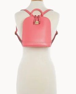 Saffiano Small Zip Pod Backpack