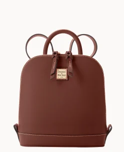 Saffiano Small Zip Pod Backpack