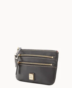 Saffiano Triple Zip Wristlet