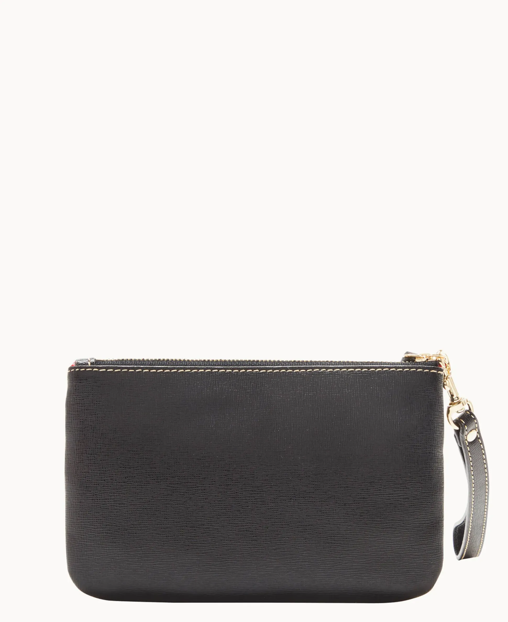 Saffiano Triple Zip Wristlet