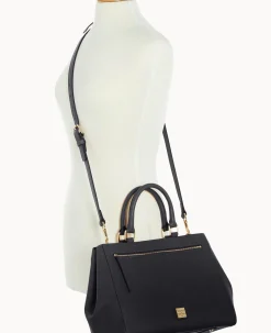 Saffiano Zip Satchel