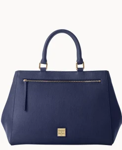 Saffiano Zip Satchel
