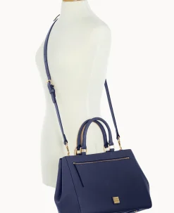 Saffiano Zip Satchel