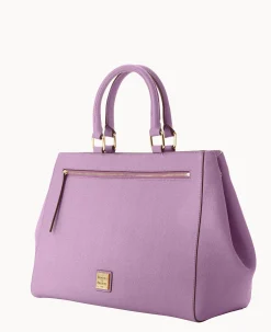 Saffiano Zip Satchel