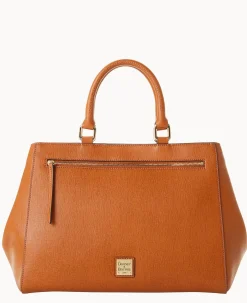 Saffiano Zip Satchel