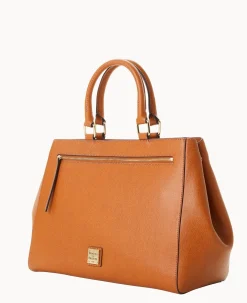 Saffiano Zip Satchel