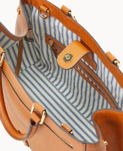 Saffiano Zip Satchel