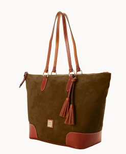 Suede Career Tote