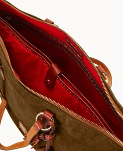 Suede Career Tote