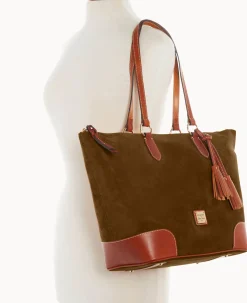 Suede Career Tote