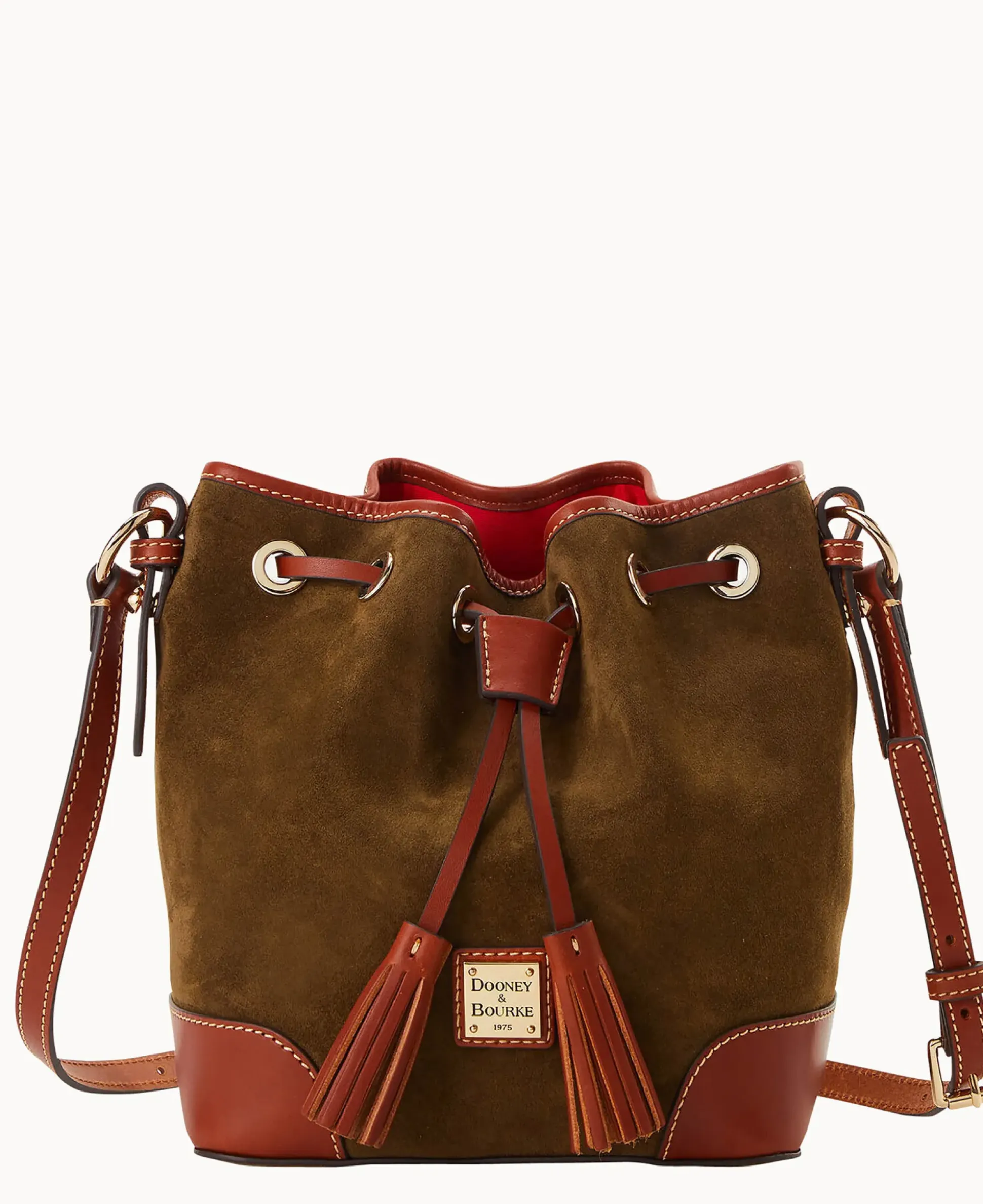 Suede Crossbody Drawstring
