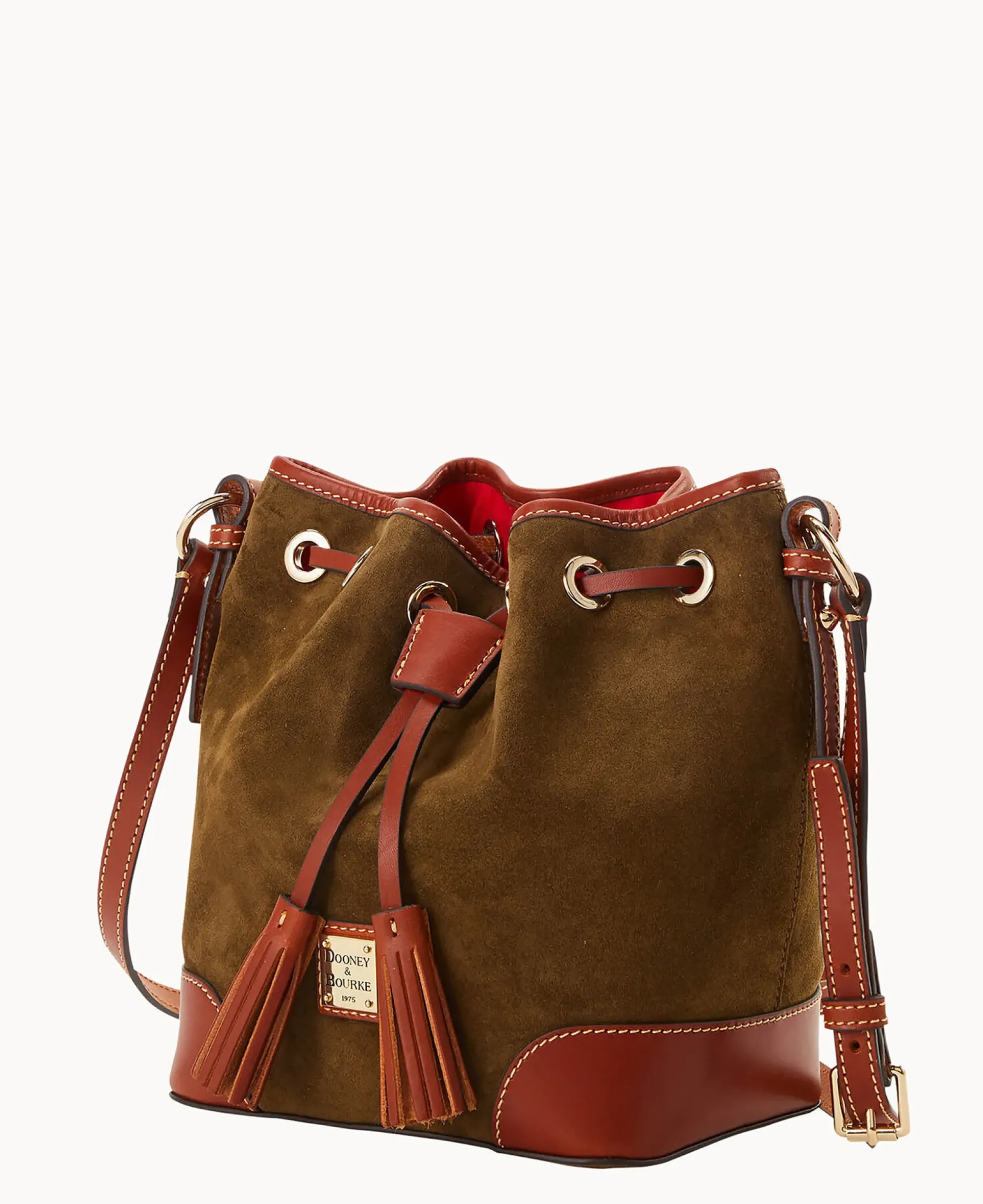 Suede Crossbody Drawstring