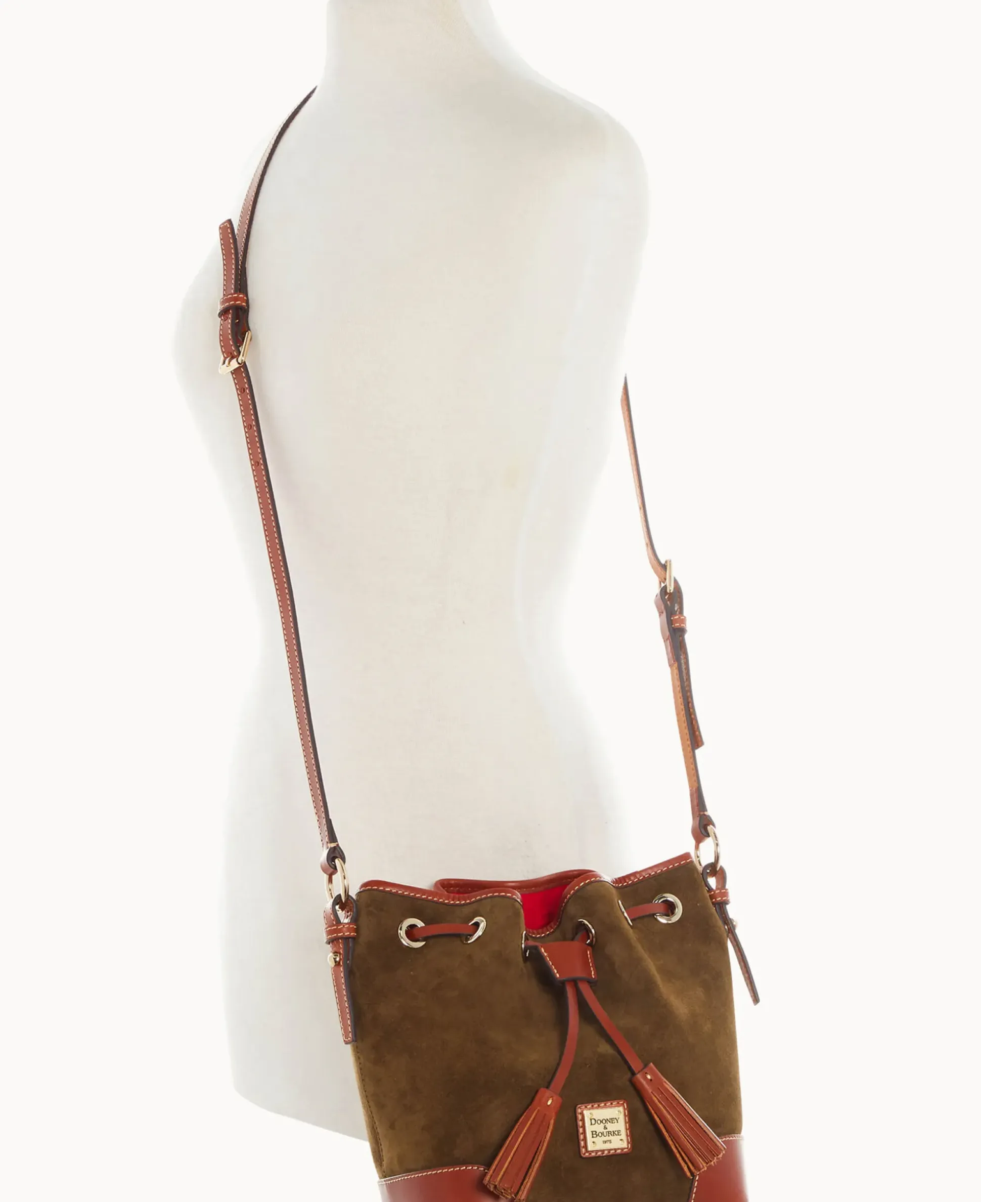 Suede Crossbody Drawstring