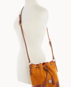 Suede Crossbody Drawstring