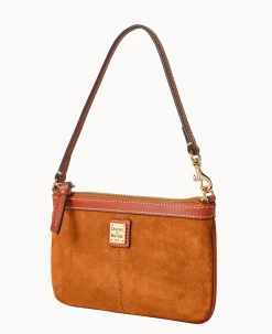 Suede Large Slim Wristlet