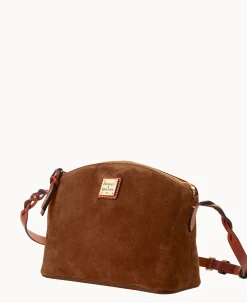 Suede Penny Crossbody