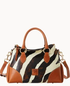 Zebra Leather Satchel 30