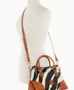 Zebra Leather Satchel 30
