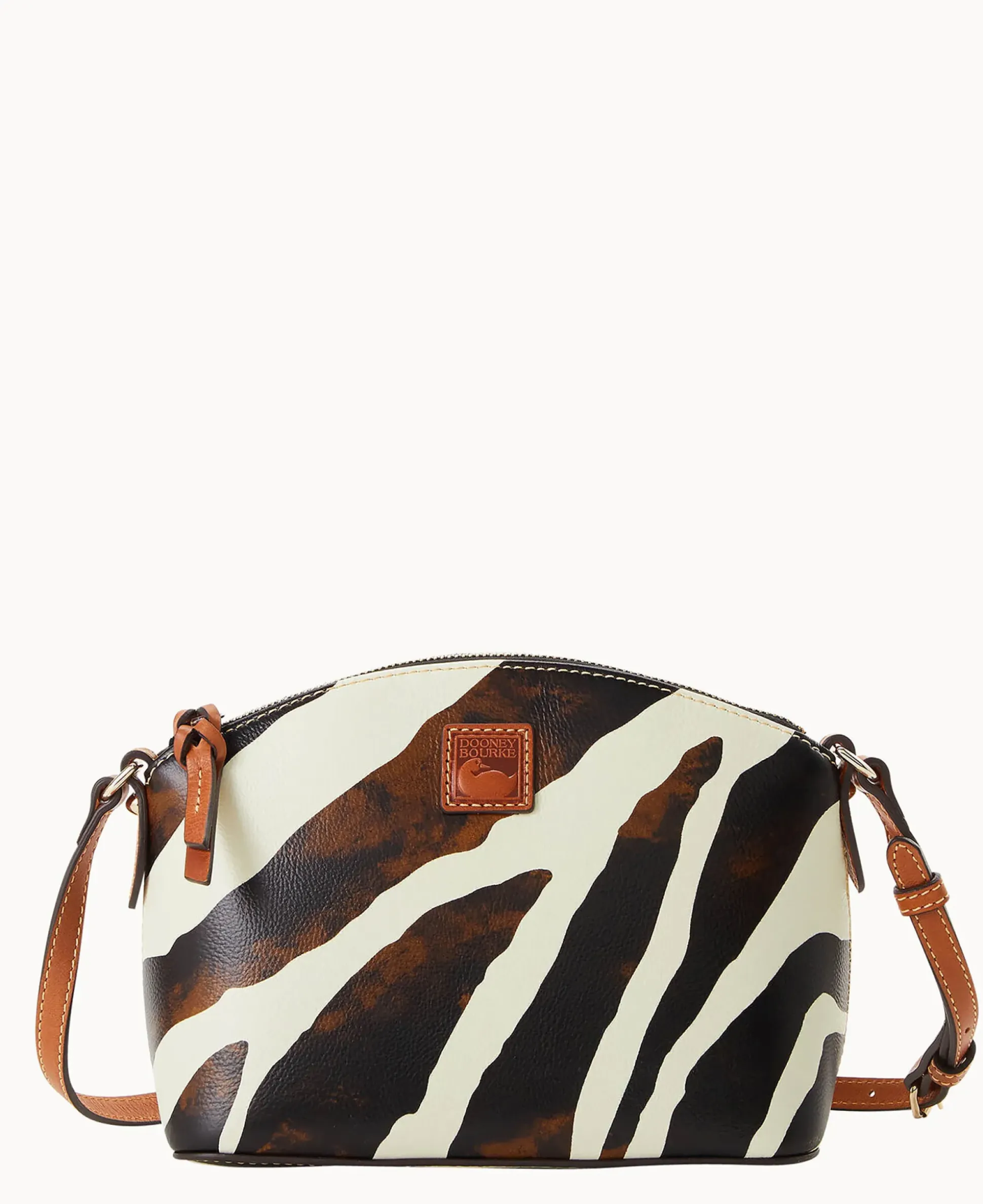 Zebra Leather Suki Crossbody