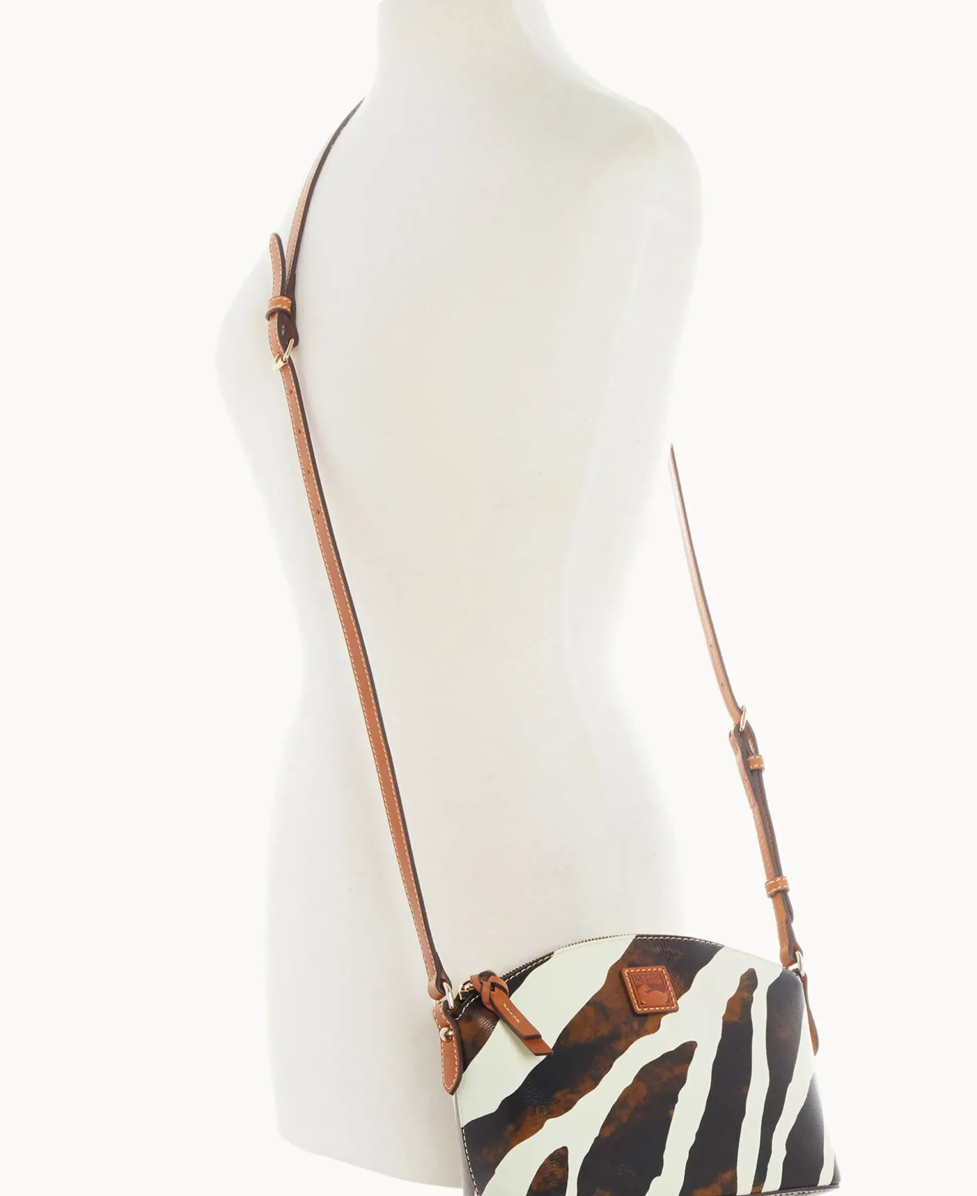 Zebra Leather Suki Crossbody
