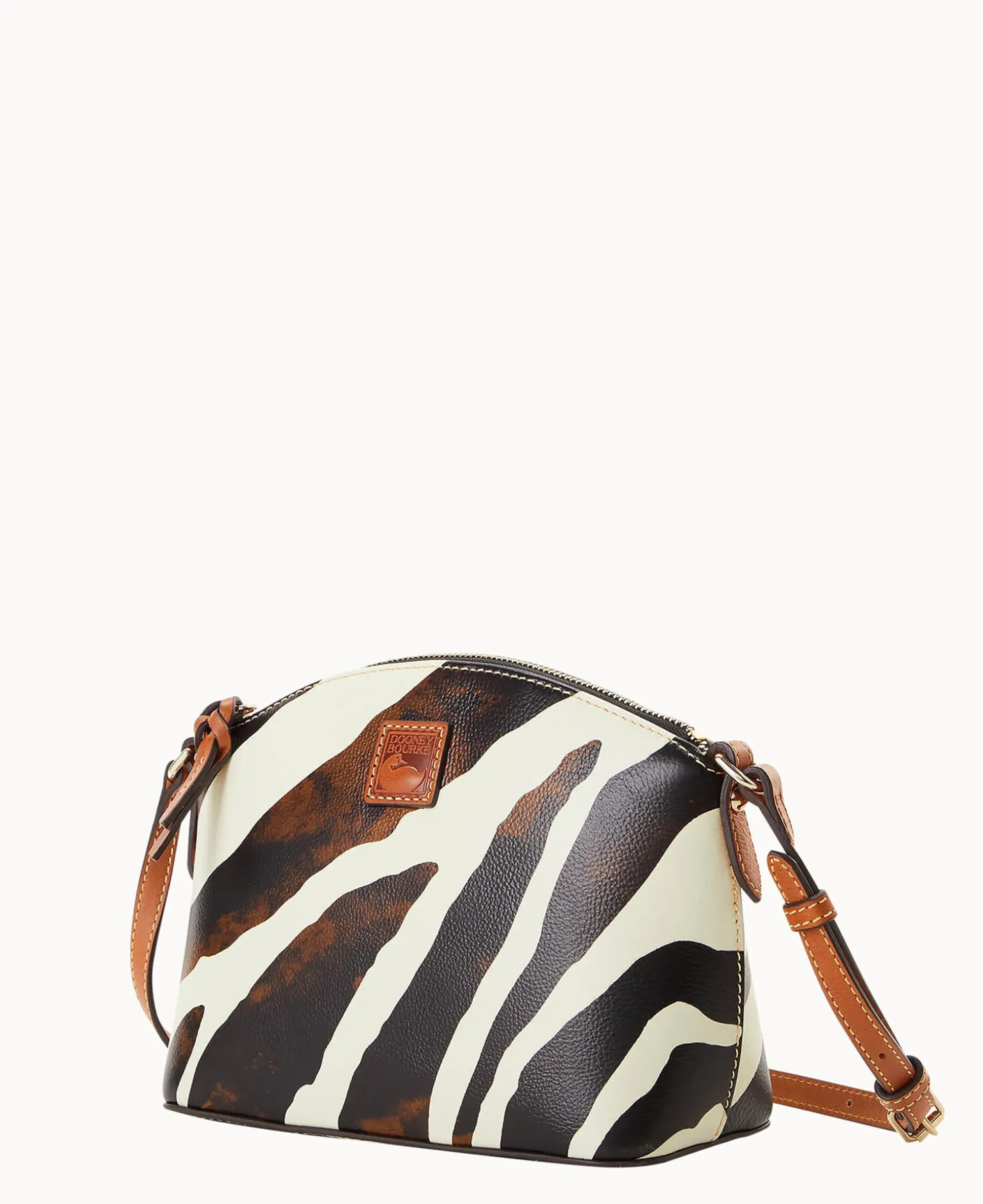Zebra Leather Suki Crossbody
