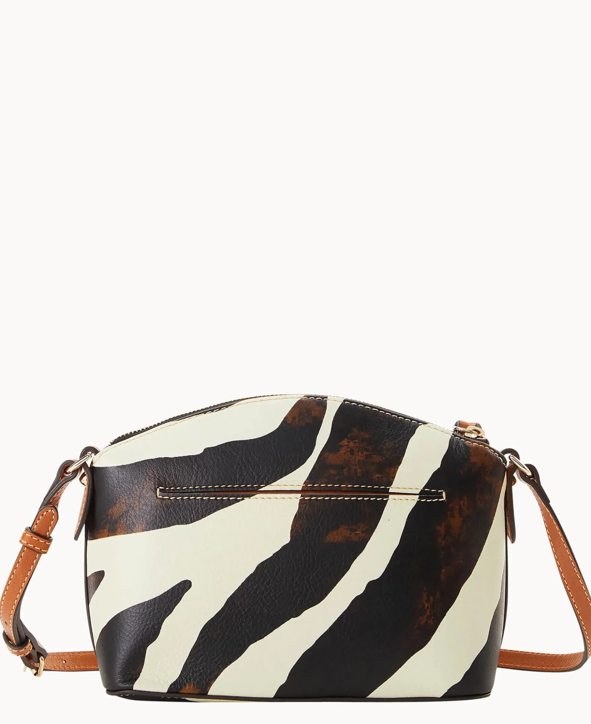 Zebra Leather Suki Crossbody